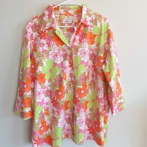 Vintage 90s Groovy Daisy Button Down L/XL
